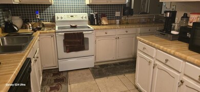 Kitchen with sink, decorative backsplash, dishwash