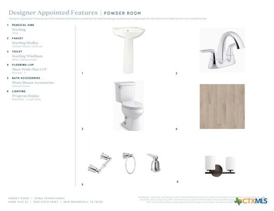 Siena Transitional-Powder Room Selections