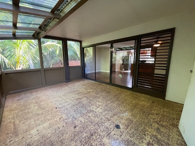 Lanai looking into the living room area.