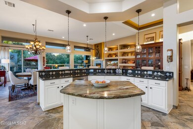 Middle island has microwave drawer