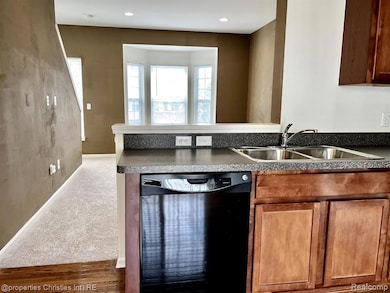 KItchen overlooking living room