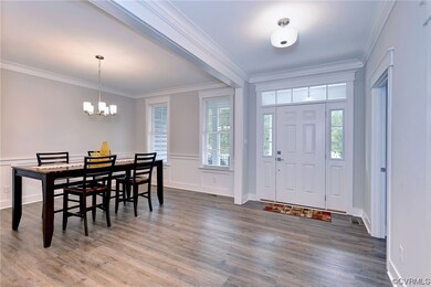 Spacious Dining Room with wainscoting