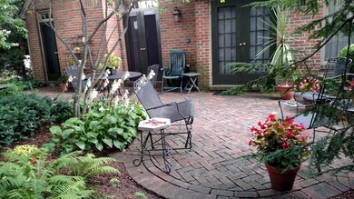 Masters patio French doors hostas ferns