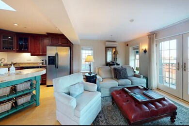 Condo Living Room with French Style Door