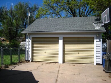 2 car detached garage.