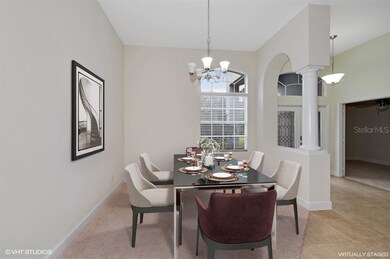 Virtual staged dining room