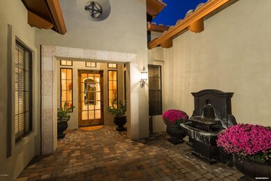 Courtyard with water fountain