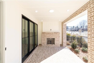 Outdoor brick gas fireplace - perfect space to enj