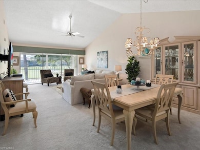 dining and family room with golf course views