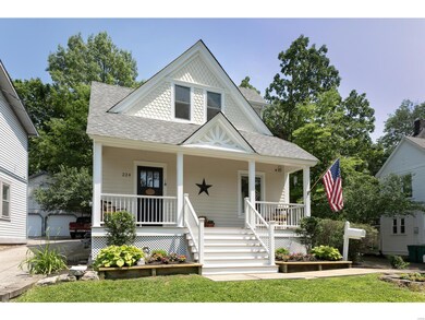 Welcoming front porch from street view