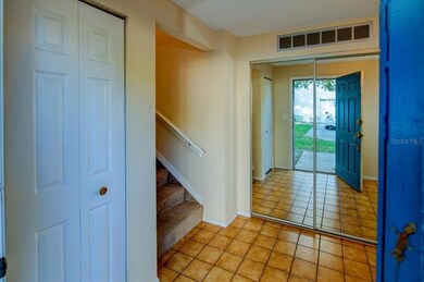 Stairs lead up to main level living area.