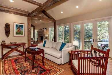 handscraped floors and rustic Amish beams