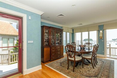 Bright and open dining room looking...