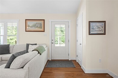Entryway featuring hardwood flooring