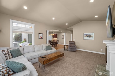 Living towards dining and kitchen...