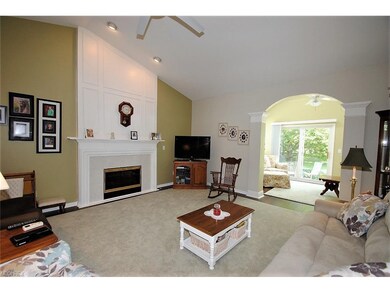 View of great room into sun room