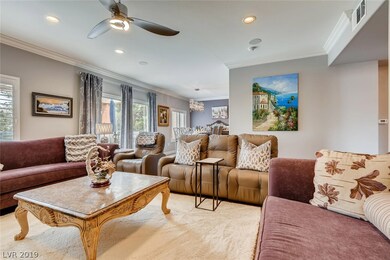Living room opens to balcony