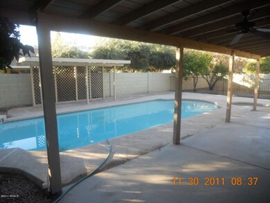 Looking at backyard under patio