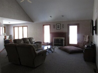 Living room with fireplace