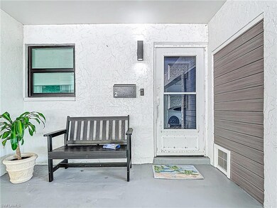 View of exterior entry featuring visible vents and