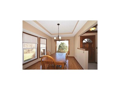 Dining area with gleaming new hardwoods!