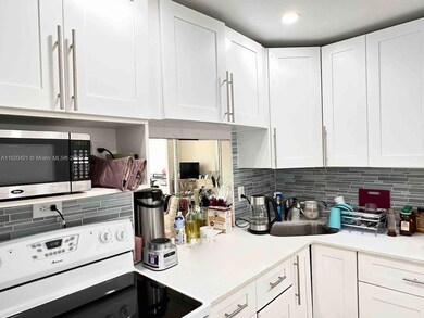 Updated kitchen with newer appliances. Unit #210 at Desoto South Condo.601 Three Islands Blvd., Unit #210, Three Islands, Hallandale Beach, FL. Available For Rent.