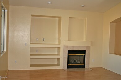 Spacious family room with gas fireplace