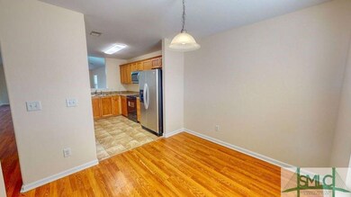 Peek into the kitchen from the dining room