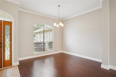 Dining space open storage living room