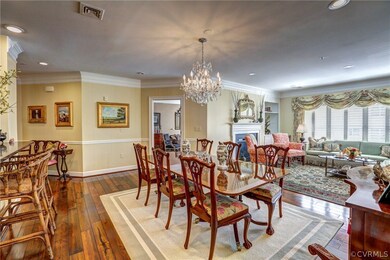Formal Dining room with chandelier