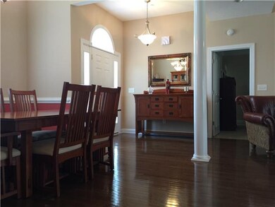 Open concept view to foyer.