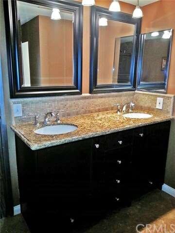 Beautiful master bathroom vanity with granite top