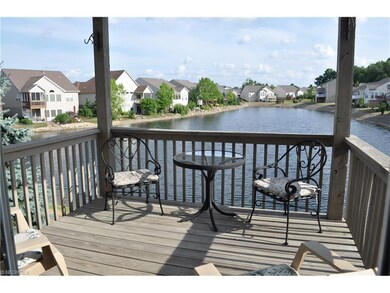 Deck overlooking water off of the main floor