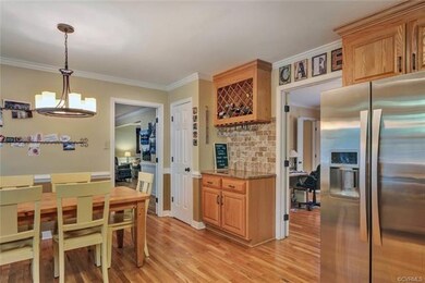 Kitchen has built in wine rack, extra storage are 