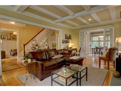 Living Room. Beamed ceilings throughout the first
