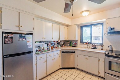 Kitchen has lots of storage