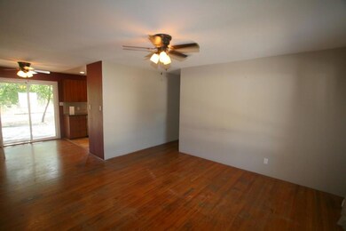 Hardwood floors in living room