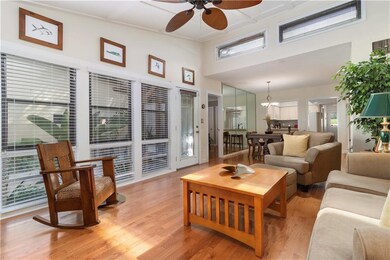 Another view of the living room into the kitchen.