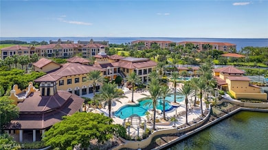 Aerial view with a residential view and a water vi