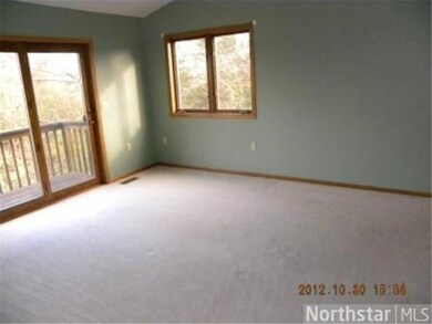 Master bedroom with private deck!