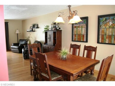 Formal dining area with views of the back yard