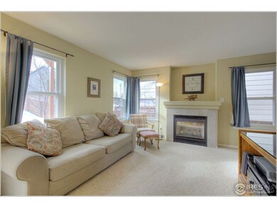 Sun Filled Living Room with Gas Fireplace