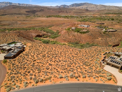 Aerial view of sparsely populated area featuring mountains