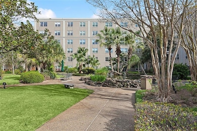 Serene courtyard with umbrella tables for relaxing