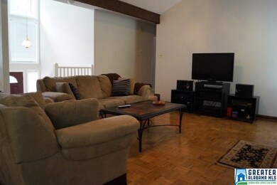 Vaulted ceiling and fireplace