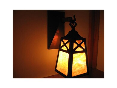 Dining Area. antique light fixtures