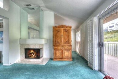 Cozy fireplace in family room