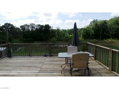 Deck off of kitchen with a great view of wild life