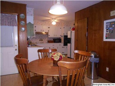 Kitchen open to eating area