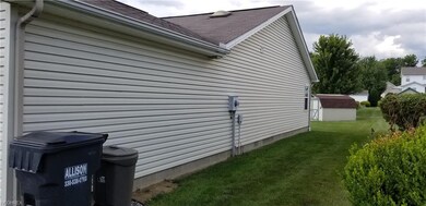 Right side of house